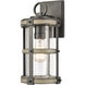 Annenberg 1 Light 14 inch Anvil Iron with Distressed Antiqued Gray Outdoor Sconce