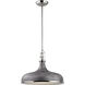 Rutherford 1 Light 18 inch Polished Nickel with Weathered Zinc Pendant Ceiling Light