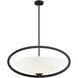 Dione 6 Light 37 inch Aged Bronze with White Pendant Ceiling Light
