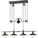 Spindle Wheel Linear Chandelier Ceiling Light