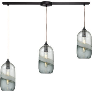 Sutter Creek 3 Light 38 inch Oil Rubbed Bronze Multi Pendant Ceiling Light in Linear with Recessed Adapter, Configurable