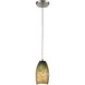 Nature's Collage 1 Light 5 inch Satin Nickel Mini Pendant Ceiling Light