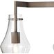 Culmination 4 Light 36 inch Weathered Zinc with Clear Vanity Light Wall Light