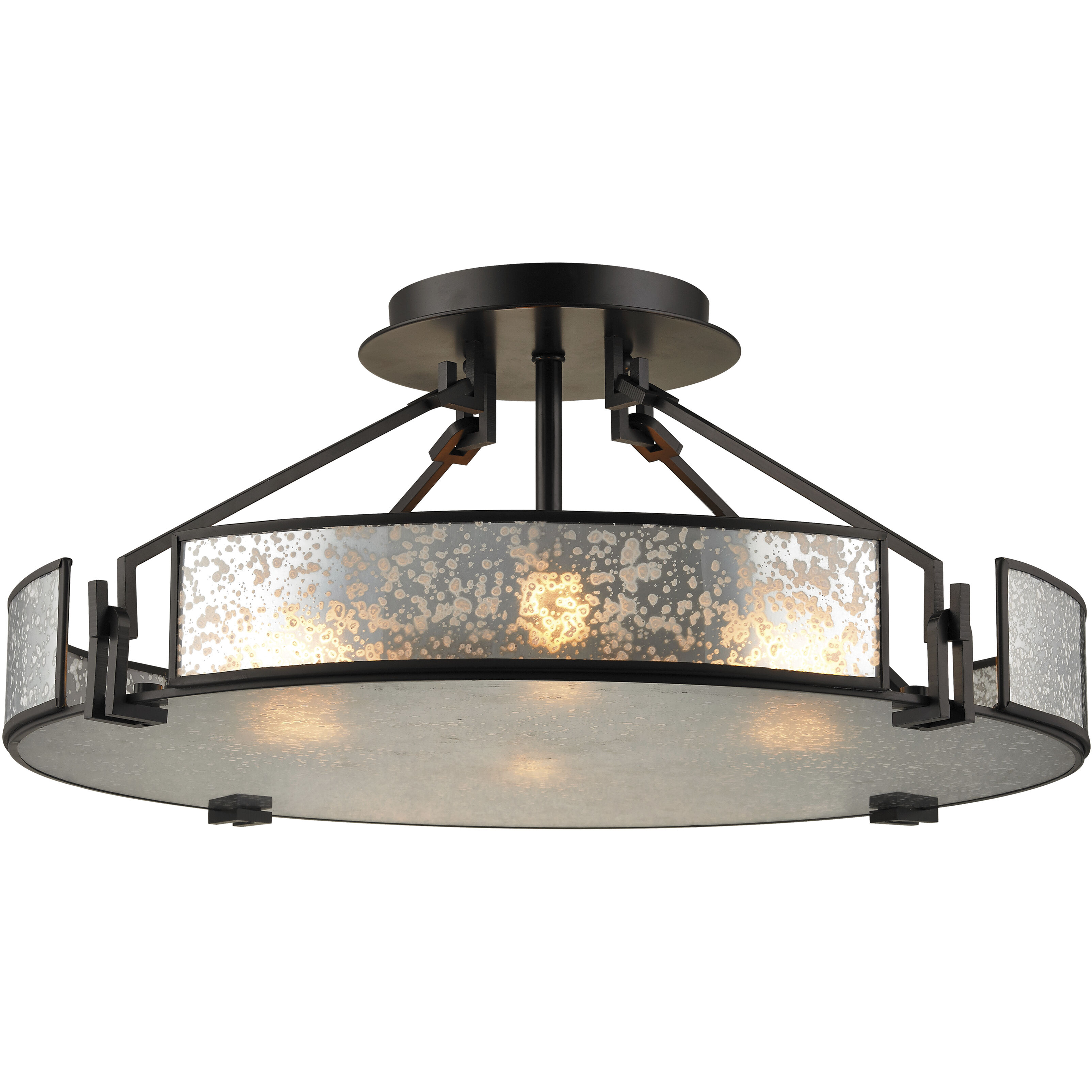 Mercury glass flush mount light cheap