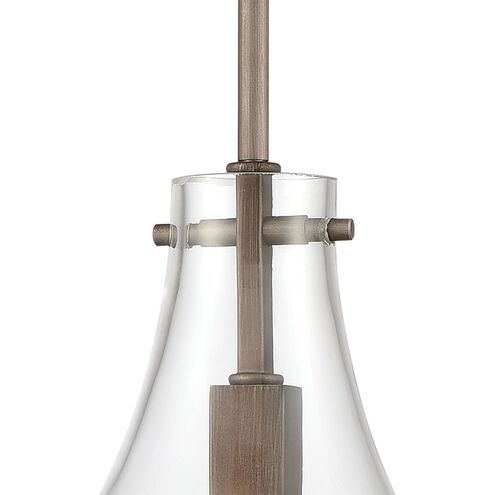 Culmination 1 Light 5 inch Weathered Zinc with Clear Mini Pendant Ceiling Light
