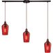 Hammered Glass 3 Light 36.00 inch Island Light