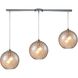 Watersphere Linear Mini Pendant Ceiling Light in Champagne