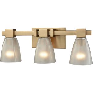 Ensley 3 Light 20 inch Satin Brass Vanity Light Wall Light