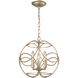 Chandette 3 Light 14 inch Aged Silver with German Silver Pendant Ceiling Light