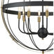 Caldwell 8 Light 32 inch Matte Black with Satin Brass Chandelier Ceiling Light