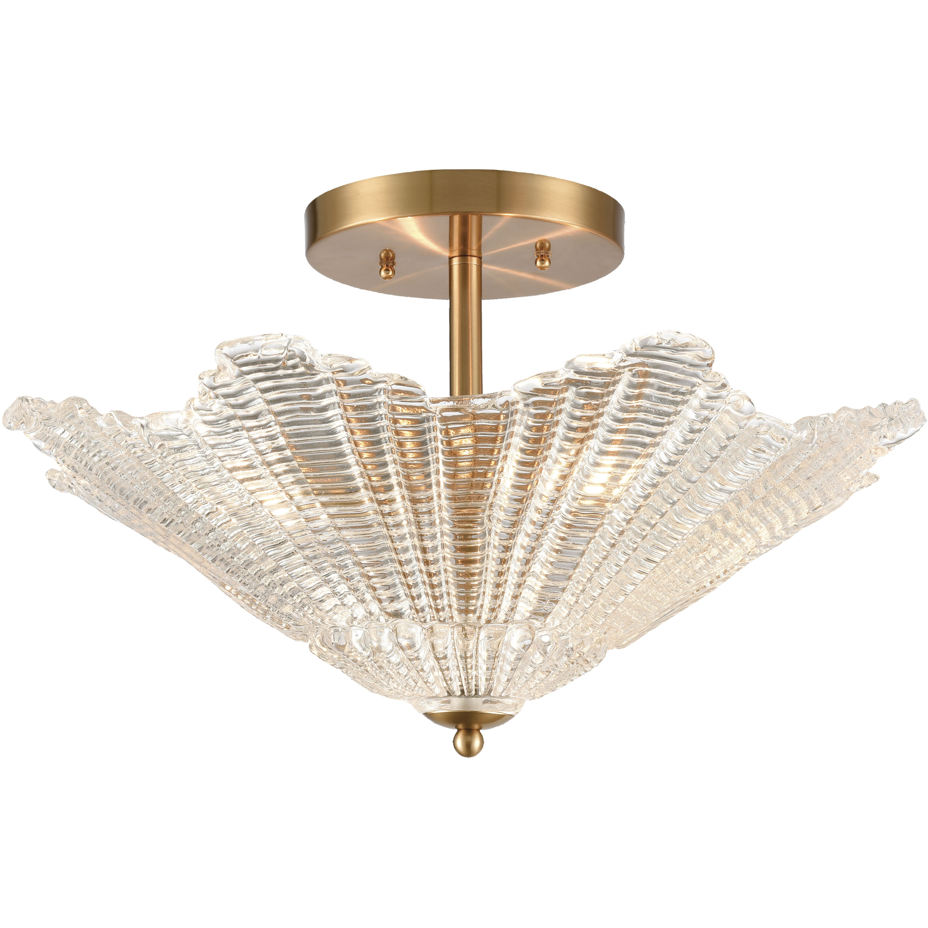 Brass semi flush mount ceiling deals light