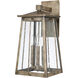 Kirkdale 3 Light 19 inch Vintage Brass Outdoor Wall Sconce