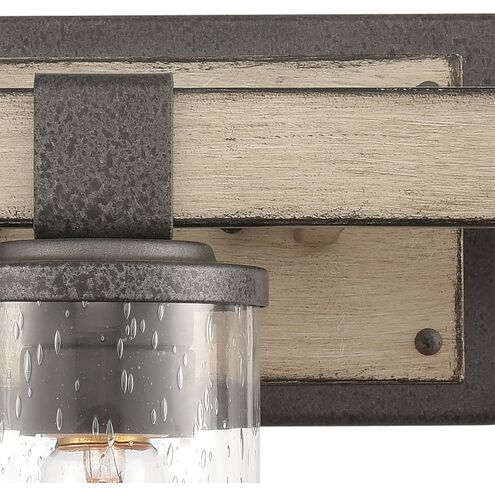 Annenberg 3 Light 22 inch Anvil Iron with Distressed Antiqued Gray Vanity Light Wall Light