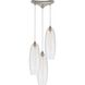 Liz 3 Light 12 inch Satin Nickel Multi Pendant Ceiling Light
