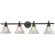 Pemberton 4 Light 36 inch Oil Rubbed Bronze Vanity Light Wall Light