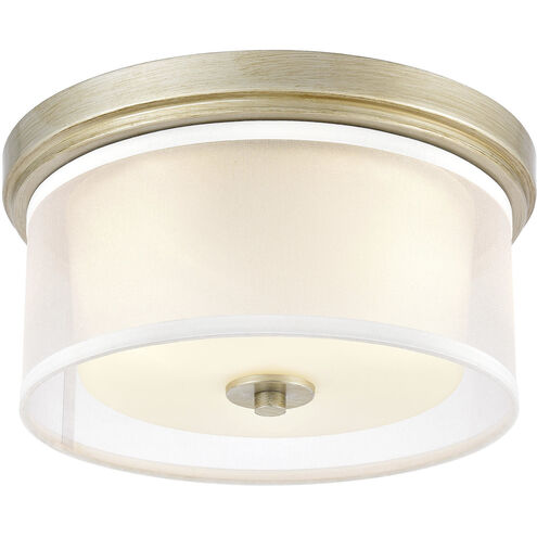 Diffusion 2 Light 13 inch Aged Silver Flush Mount Ceiling Light