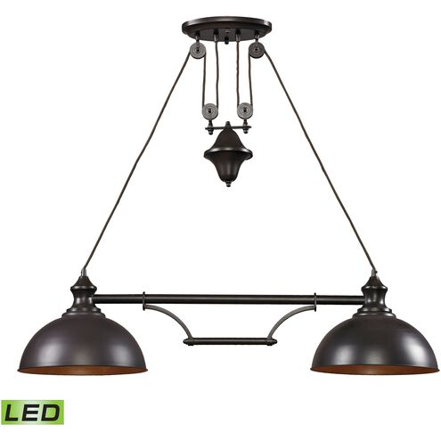 Farmhouse Linear Chandelier Ceiling Light in LED