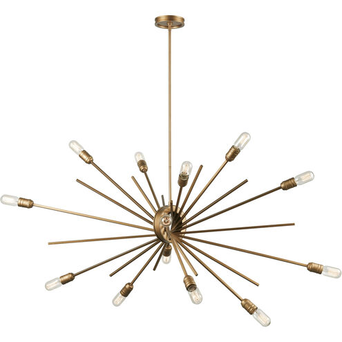 Xenia 14 Light 54 inch Matte Gold Chandelier Ceiling Light