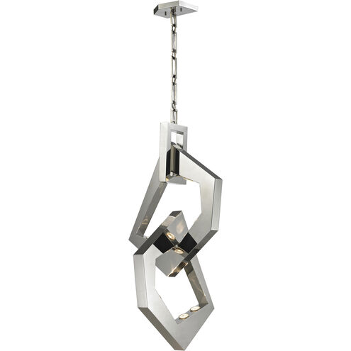 Links 8 Light 21 inch Polished Nickel with Silver Chandelier Ceiling Light