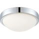 Sydney LED 10.3 inch Chrome with White Flush Mount Ceiling Light