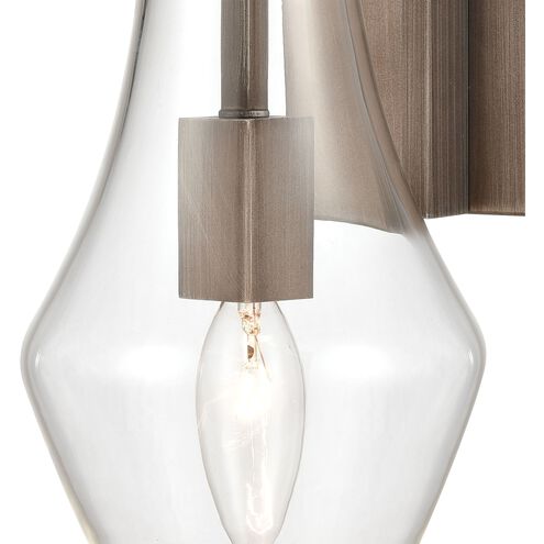 Culmination 1 Light 7 inch Weathered Zinc Vanity Light Wall Light