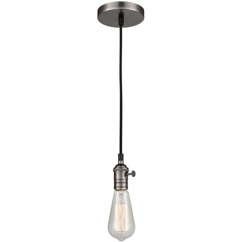 Socket 1 Light 3 inch Nickel Mini Pendant Ceiling Light