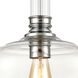 Glasgow 1 Light 13 inch Polished Chrome with Clear Pendant Ceiling Light