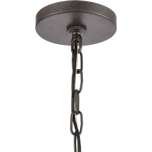 Annenberg 1 Light 8 inch Anvil Iron with Distressed Antiqued Gray Outdoor Pendant