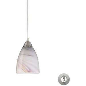 Pierra 1 Light 5 inch Satin Nickel Multi Pendant Ceiling Light in Candy, Recessed Adapter Kit, Incandescent, Configurable