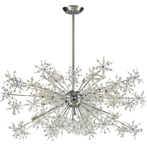 Snowburst 20 Light 48 inch Polished Chrome Chandelier Ceiling Light