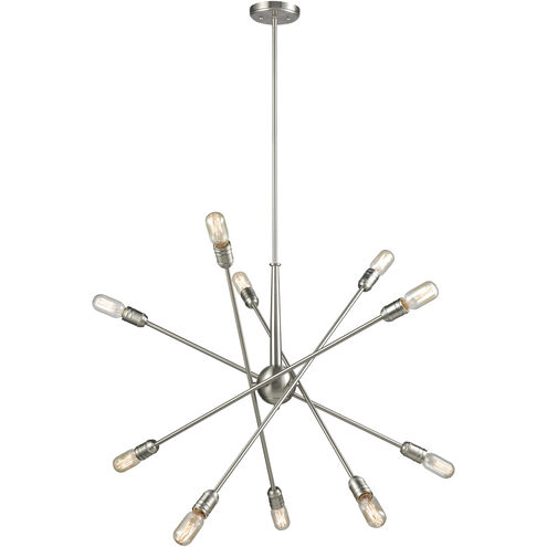 Delphine 10 Light 33 inch Satin Nickel Chandelier Ceiling Light