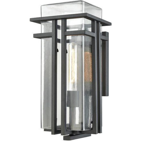 Croftwell 1 Light 17 inch Textured Matte Black Outdoor Wall Sconce