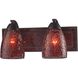 Elegant Bath 2 Light 14 inch Rust Vanity Light Wall Light