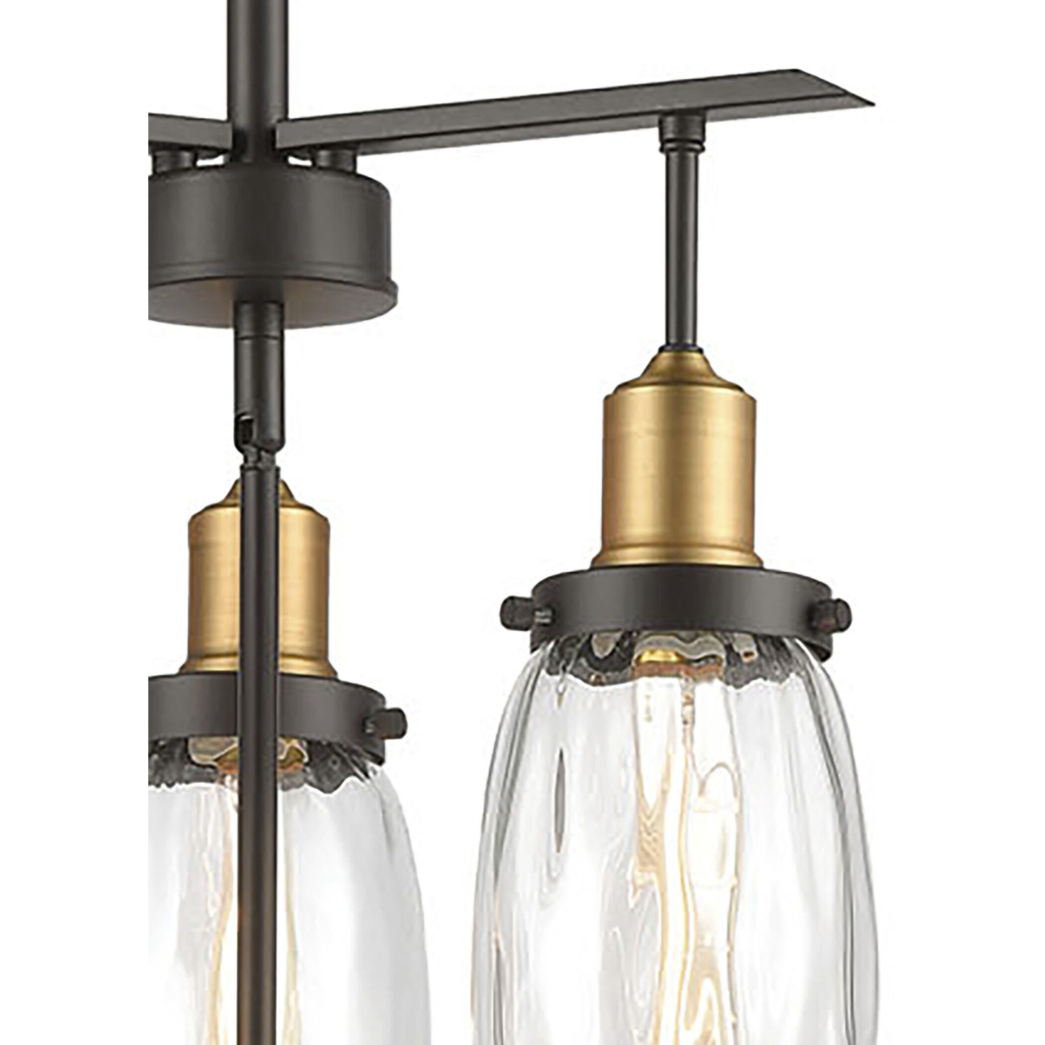 ELK 16327/4 Shinzu 4 Light 16 inch Oil Rubbed Bronze with Antique Brass  Chandelier Ceiling Light