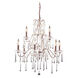 Opulence 9 Light 25 inch Rust Chandelier Ceiling Light in Clear Crystal