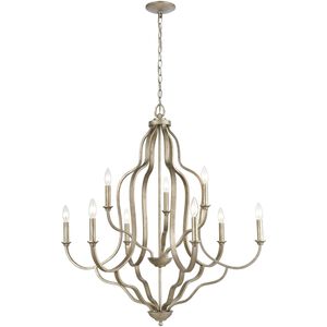 Lanesboro 9 Light 34 inch Dusted Silver Chandelier Ceiling Light