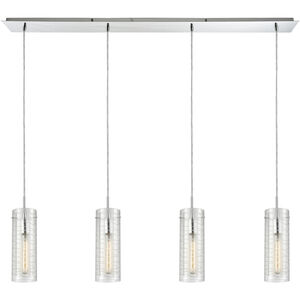 Swirl 4 Light 46 inch Polished Chrome Multi Pendant Ceiling Light in Linear, Configurable