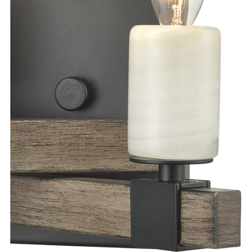 Stone Manor 2 Light 9 inch Matte Black with Aspen Sconce Wall Light