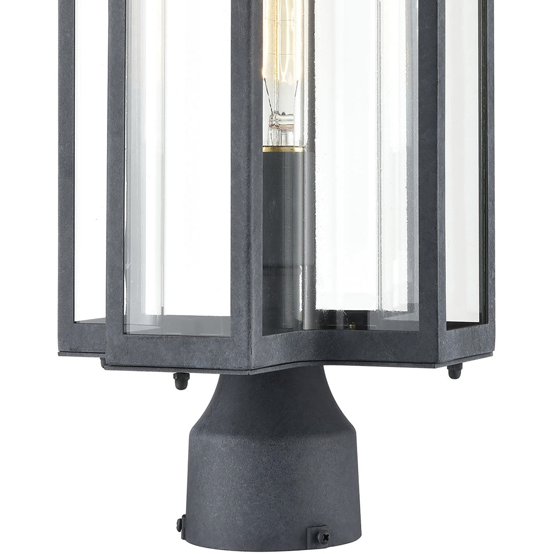 Bianca 1 Light 15 inch Aged Zinc Outdoor Post Light