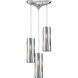Chromia 3 Light 10 inch Polished Chrome Mini Pendant Ceiling Light