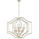 Cheswick 8 Light 36 inch Aged Silver Chandelier Ceiling Light