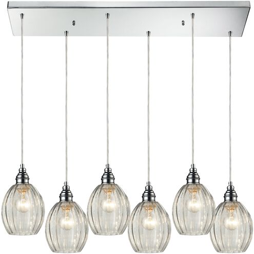 Danica 6 Light 30 inch Polished Chrome Mini Pendant Ceiling Light