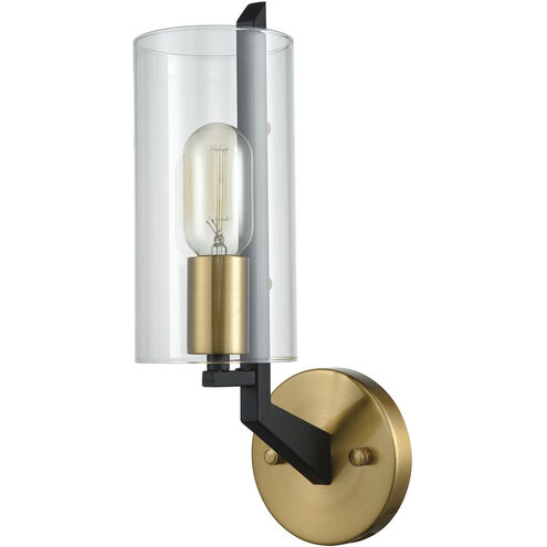 Blakeslee 1 Light 5 inch Matte Black with Satin Brass Sconce Wall Light