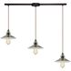 Hammered Glass Linear Mini Pendant Ceiling Light
