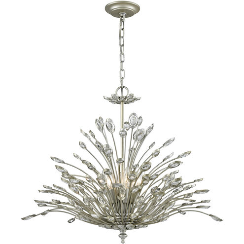 Mullica 6 Light 28 inch Aged Silver Chandelier Ceiling Light