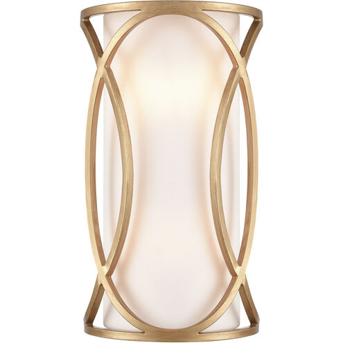 Ringlets 2 Light 9 inch Matte Gold Sconce Wall Light