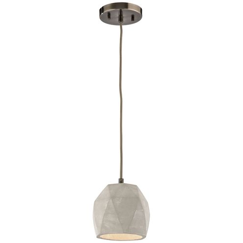 Urban Form 1 Light 5 inch Black Nickel Mini Pendant Ceiling Light in Incandescent