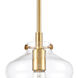Manhattan Boutique 1 Light 8 inch Brushed Brass Mini Pendant Ceiling Light