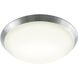 Luna LED 18 inch Brushed Aluminum with White Flush Mount Ceiling Light