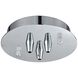 Signature 3 Light 1 inch Polished Chrome Canopy, Round
